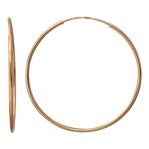 Серьги золотые без вставок «Вечный круг» ESTET (арт.01С010412)