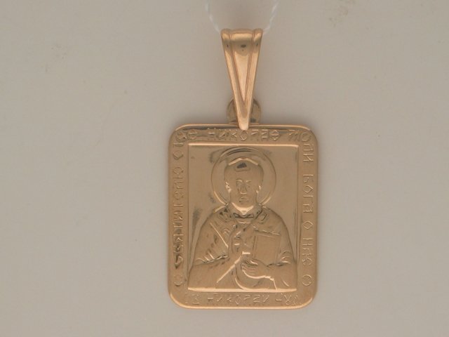 Иконка золотая без вставки «Святой Николай» Estet (арт.01П010878)