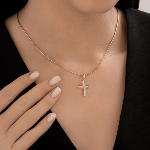 Подвеска из комбинированного золота с бриллиантами (Арт.1120105)