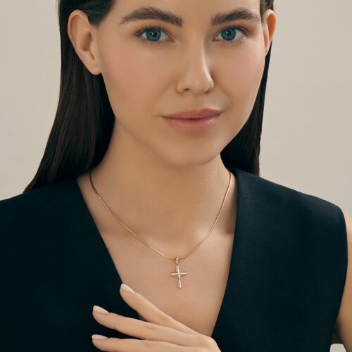 Подвеска из комбинированного золота с бриллиантами (Арт.1120105)