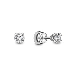 Серьги из золота с бриллиантом Русские Самоцветы (Арт.59052)
