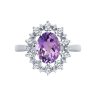 Кольцо из серебра с аметистом и фианитами (Арт.94-310-02042-3)