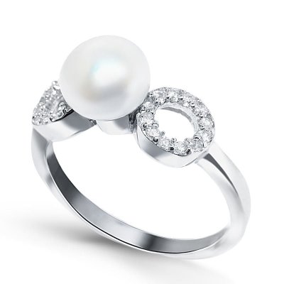 Кольцо Серебряные крылья (Арт.210146-113-77_zhemchugkult_kubcirkonii)