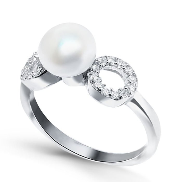 Кольцо Серебряные крылья (Арт.210146-113-77_zhemchugkult_kubcirkonii)