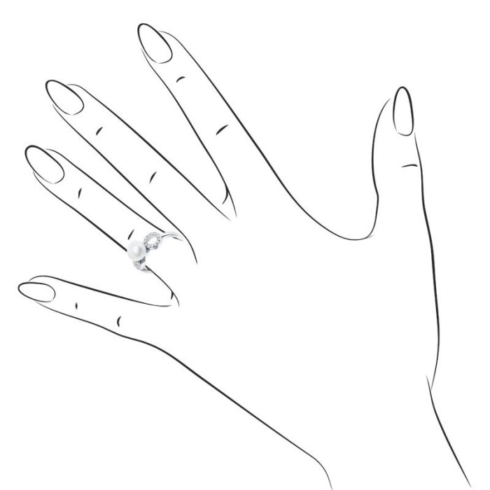 Кольцо Серебряные крылья (Арт.210146-113-77_zhemchugkult_kubcirkonii)