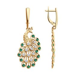 Серьги из серебра с фианитами (Арт.93022399)