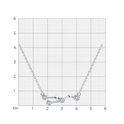 Колье из серебра с фианитами «Созвездие грации» Соколов (арт.9407-1208)