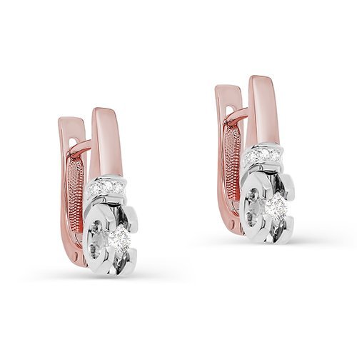 Серьги золотые с бриллиантами «Сияние линии» Kabarovsky (арт.12014331000)