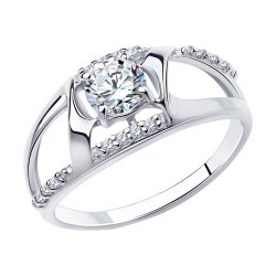 Кольцо из серебра с фианитами (Арт.94-110-00733-1)
