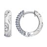Серьги из серебра с фианитами и эмалью (Арт.94024821)
