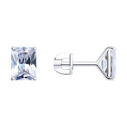 Серьги из серебра с фианитами (Арт.94026417)