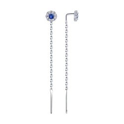 Серьги из серебра с фианитами (Арт.94-120-01037-1)