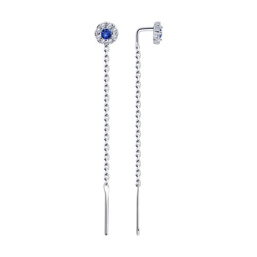 Серьги из серебра с фианитами (Арт.94-120-01037-1)