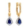 Серьги из золота с бриллиантами и сапфирами (Арт.51-221-00850-1)
