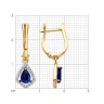 Серьги из золота с бриллиантами и сапфирами (Арт.51-221-00850-1)