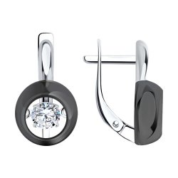 Серьги из серебра с фианитами (Арт.94-120-01735-2)