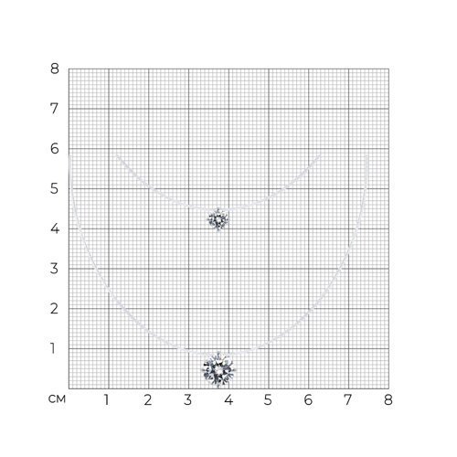 Колье на леске из серебра с фианитами (Арт.94070756)