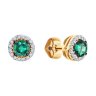 Серьги из золота с бриллиантами и изумрудами (Арт.51-222-01772-5)