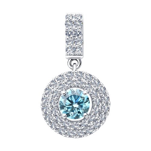 Подвеска из белого золота с рубином и бриллиантом выращенным (Арт.52-230-02771-1) Подвеска из белого золота с рубином и бриллиантом выращенным (Арт.52-230-02771-1)