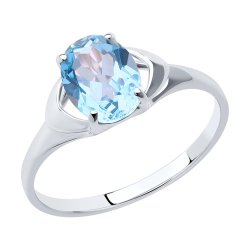 Кольцо из серебра с топазом (Арт.94-310-00627-1)
