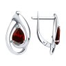 Серьги из серебра с гранатами (Арт.94-320-00594-2)