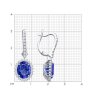 Серьги из белого золота с бриллиантами и танзанитами (Арт.6024463-3)
