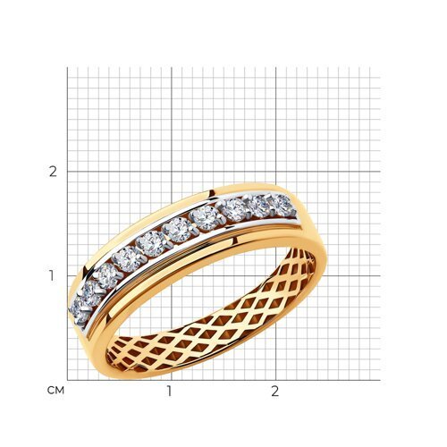 Кольцо SOKOLOV «Линия сияния» из золота 585 с фианитами (арт. 018260)