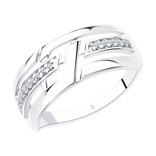Кольцо из серебра с фианитами (Арт.94012614)
