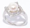 Кольцо серебряное с жемчугом и фианитами «Серебряные крылья» MyJewels (арт.21qsibb00632a-19)