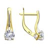 Серьги из желтого золота с фианитами (Арт.53-120-01852-1)