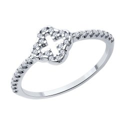 Кольцо из серебра с фианитами (Арт.94013845)