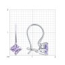Серьги из серебра с сиреневыми фианитами (Арт.94020584)