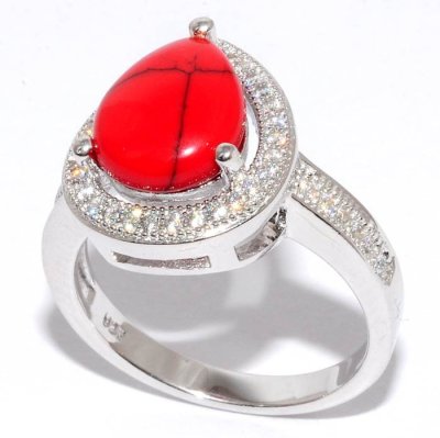 Кольцо Серебряные крылья (Арт.21qspmi01118-19_korallpr_kubcirkonii_50)