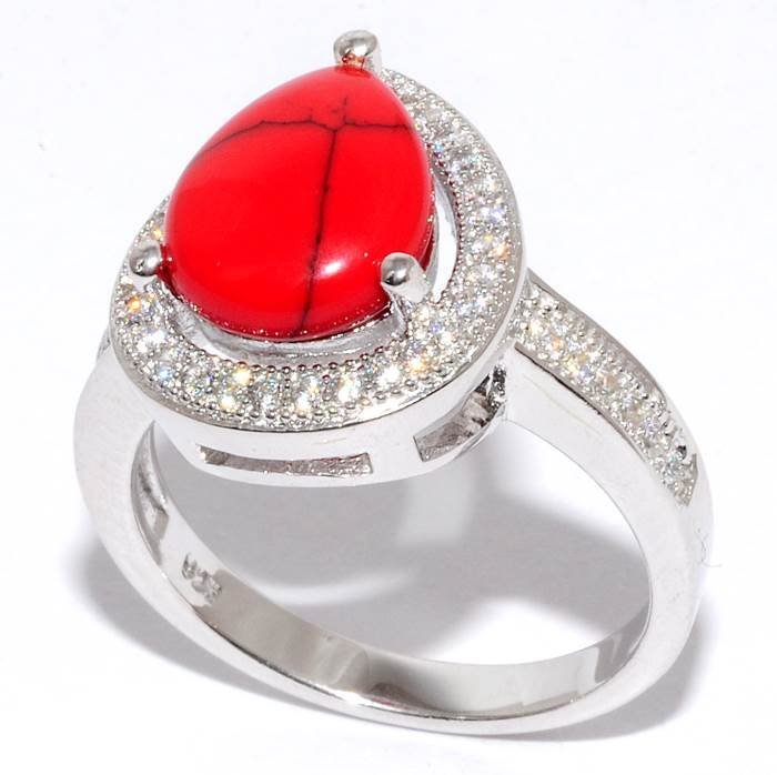 Кольцо Серебряные крылья (Арт.21qspmi01118-19_korallpr_kubcirkonii_50)