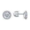 Серьги из белого золота с фианитами (Арт.027437-3)