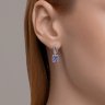 Серьги из белого золота с бриллиантами и танзанитами (Арт.6024427-3)