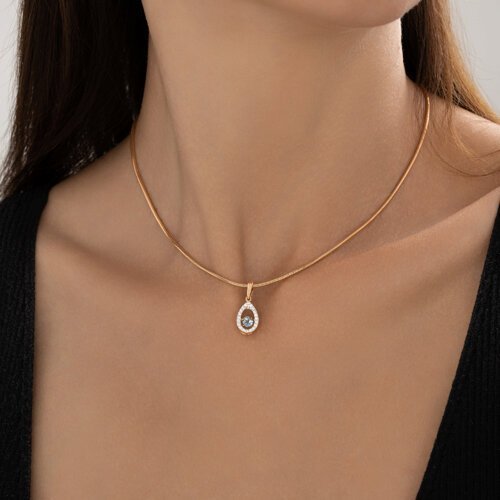 Подвеска золотая пробы 585 с топазом (Арт.732963)