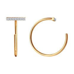 Серьги из золота с фианитами (Арт.029793)