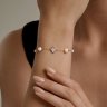 Браслет золотой пробы 585 с миксом камней (Арт.795075)