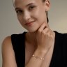 Браслет золотой пробы 585 с миксом камней (Арт.795075)
