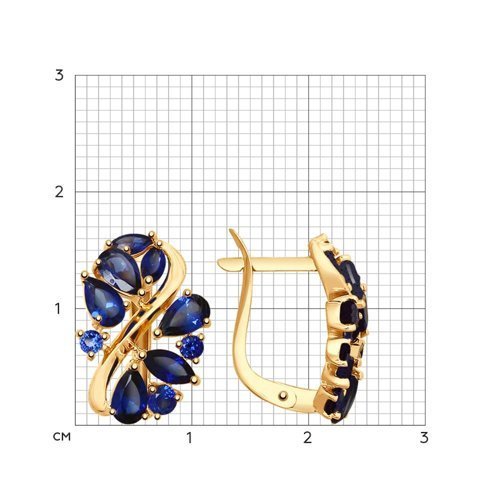 Серьги золотые пробы 585 (Арт.725135)