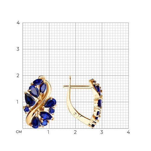 Серьги золотые пробы 585 (Арт.725135)