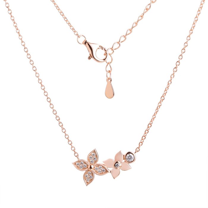 Ожерелье из серебра с фианитом (Арт.cz-n04037-x-g-w-x-w)