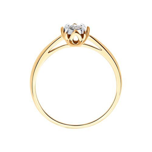 Помолвочное кольцо из золота с бриллиантом (Арт.1011068)