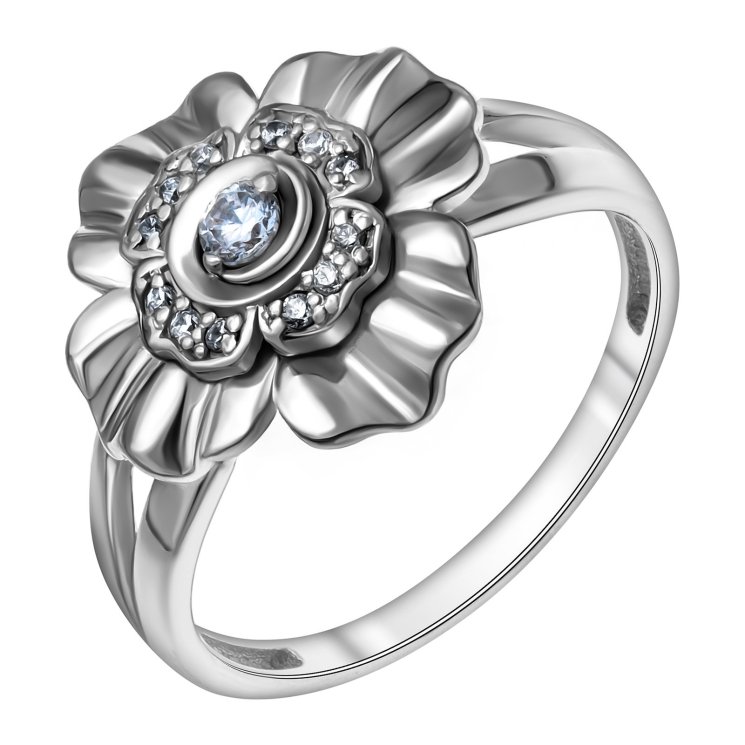 Кольцо из серебра с фианитом Delta с115939