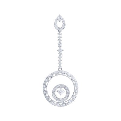 Кулон из белого золота с бриллиантом (Арт.aasp3155_pd_wg)