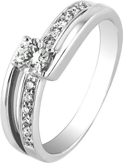 Кольцо с бриллиантом «Promesse Étoile» из белого золота Diamanti (арт.DE041GB2)