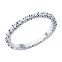Кольцо из белого золота с бриллиантами (Арт.1012489-3)