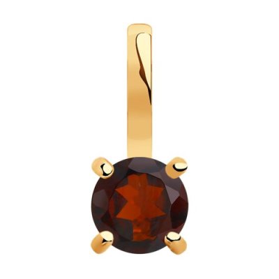 Подвеска золотая пробы 585 с гранатом (Арт.732171)