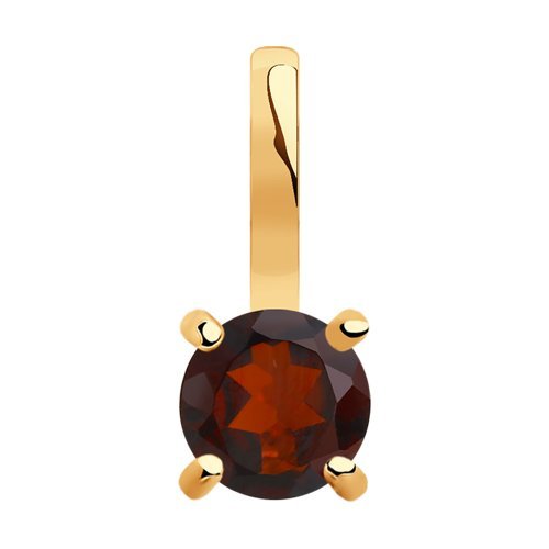 Подвеска золотая пробы 585 с гранатом (Арт.732171)